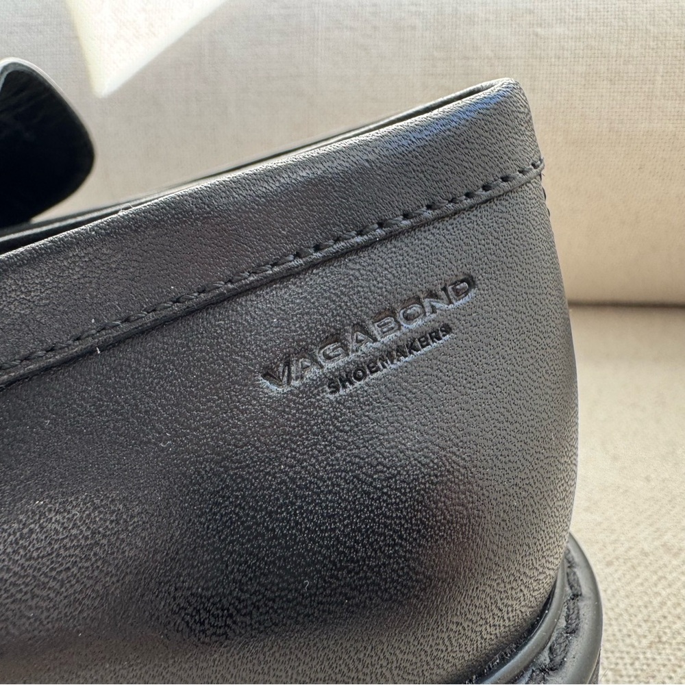 Vagabond Black Chunky Leather Loafers sz 6 - Picture 5 of 7